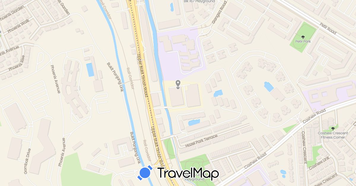 TravelMap itinerary: driving, plane in Netherlands, Singapore (Asia, Europe)